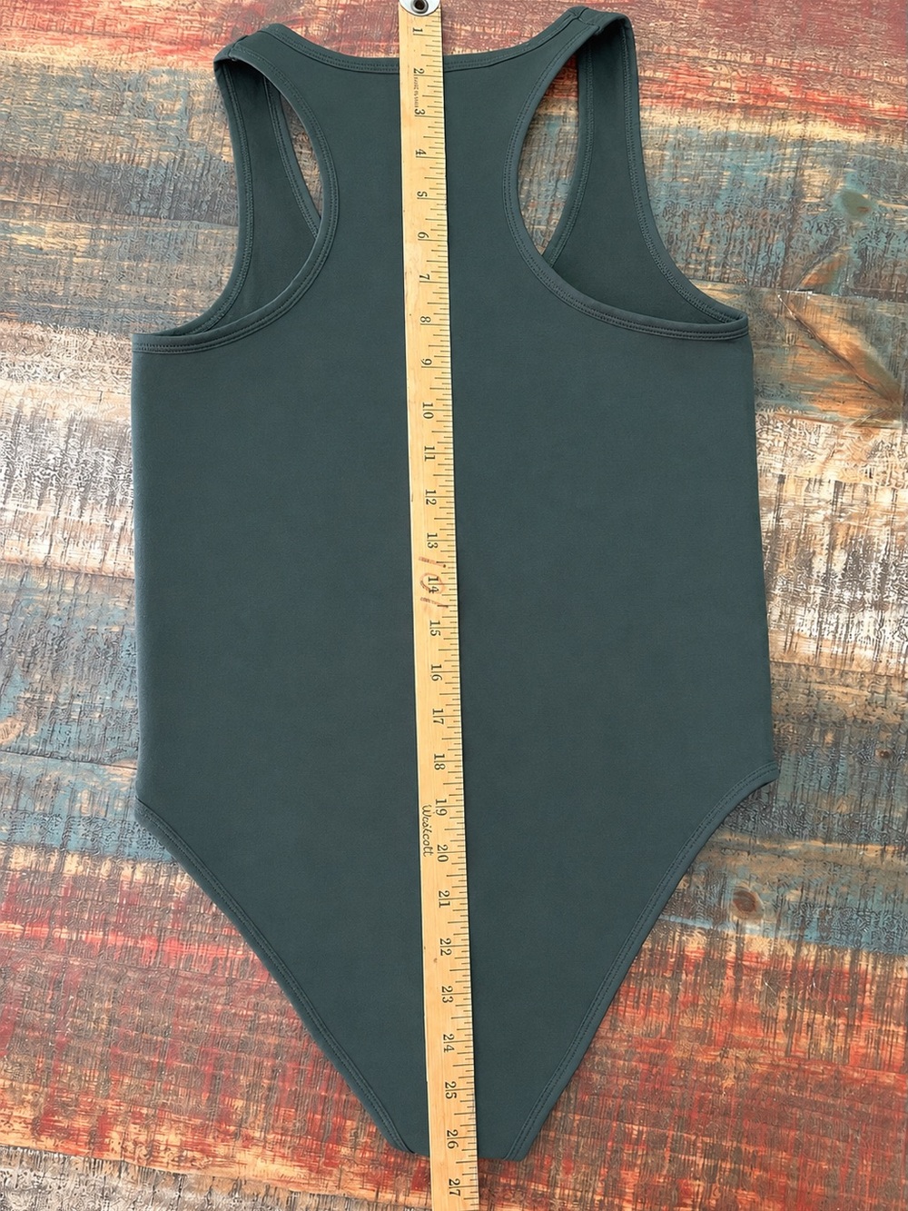 New Zenana Outfitters Army Green Scoop-Neck One-Piece Bodysuit Size L/XL NWOT - Picture 8 of 11